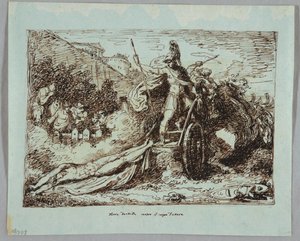 Achille trascina il corpo di Ettore da Felice Giani