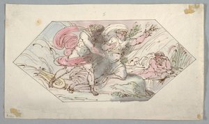 Disegno, Apollo e Dafne, 1796-98 da Felice Giani
