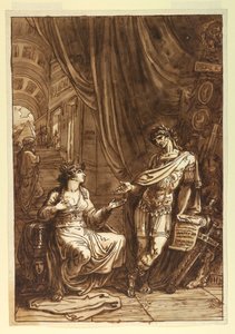 Disegno, Cleopatra che supplica O, 1820 ca. da Felice Giani