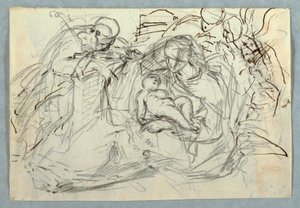 Disegno, Sacra Famiglia, 1800-1825 da Felice Giani