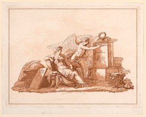 Incisione con acquatinta: Architettura da Felice Giani