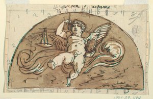 Libra, Lunetta per il soffitto, Sala Ottagonale, Palazzo Milzetti, Faenza da Felice Giani