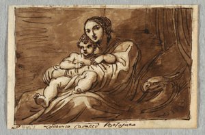 Madonna e Bambino, Studio dopo Lodovico Carracci da Felice Giani