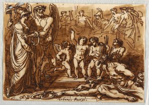 Minerva e un dio alato da Felice Giani