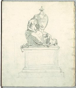 Studio di un Monumento Funebre e Studio di un Fregio da Felice Giani