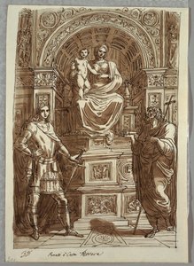 La Madonna col Bambino in trono con santi; Studio dopo Panetti o Costa da Felice Giani
