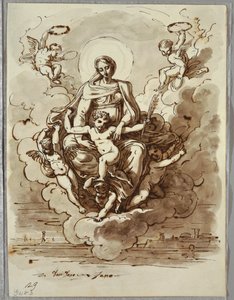 La Madonna e il Bambino in gloria, studio dopo Dosso Dossi