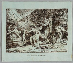 Teti Immerge Achille nel Fiume Stige da Felice Giani