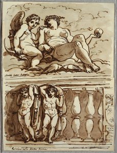 Venere e Cupido, studio dopo Annibale Carracci