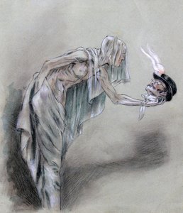 Chez les Passants, c1850-1898 da Felicien Joseph Victor Rops