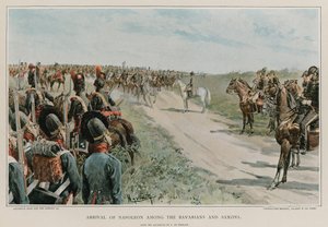 Arrivo di Napoleone tra i bavaresi e i sassoni da Felicien baron de Myrbach Rheinfeld
