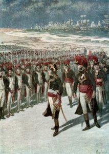Napoleone che rivede le truppe a Boulogne