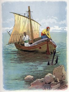 Robinson Crusoe fugge dalla prigionia da Felicien baron de Myrbach Rheinfeld
