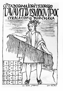 Capo contabile e tesoriere, Tawantin Suyu Khipuq Kuraka, custode del khipu