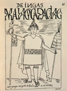 Rappresentazione di Manco Capac, il leggendario fondatore del Regno di Cusco