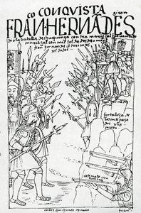 Le forze ribelli di Francisco Hernandez Giron sconfiggono gli uomini del re nella battaglia di Chuquinga da Felipe Huaman Poma de Ayala