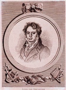 Ritratto del compositore tedesco Ludwig van Beethoven