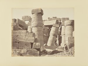 Karnak. Rovine della sala ipostila, vista dell