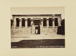 Sala ipostila del tempio di Edfu (Egitto) da Félix Bonfils