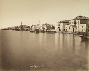 Veduta della città di Larnaca, a Cipro da Félix Bonfils