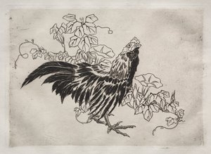 Servizio da tavola (servizio Rousseau): Gallo e gloria mattutina (n. 25)