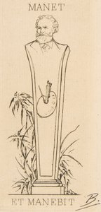Ex-libris di Manet, 1875 da Felix Bracquemond