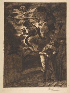 Hors de mon soleil, canailles! Panurge sortant de chez Raminagrobis da Felix Bracquemond