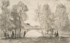 Il Lago del Bois de Boulogne, intorno al 1858 da Felix Bracquemond