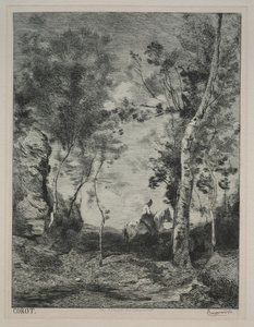 Paesaggio, o Il Cavallo Bianco, dopo Corot da Felix Bracquemond