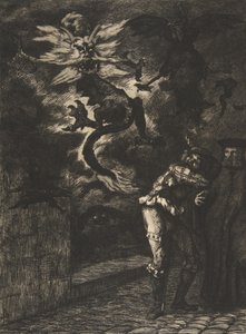 Panurge che esce da casa di Raminagrobis da Felix Bracquemond
