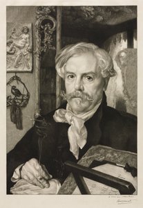 Ritratto di Edmond de Goncourt da Felix Bracquemond