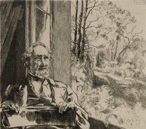Ritratto di Jacob Meyer-Heine da Felix Bracquemond