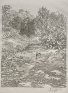 Il bagnante da Felix Bracquemond