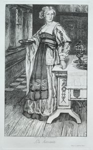 La domestica, dopo H. Leys da Felix Bracquemond
