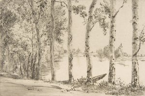 Trembles al bordo della Senna, ca. 1884 da Felix Bracquemond