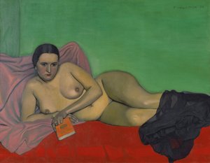Donna nuda con un libro, 1924 da Felix Edouard Vallotton