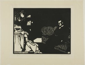 Preparativi per una visita, tavola otto da Intimità da Felix Edouard Vallotton