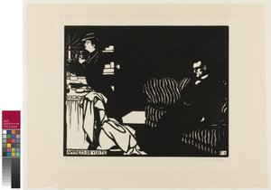 Prepararsi per una visita, tavola otto da Intimités da Felix Edouard Vallotton