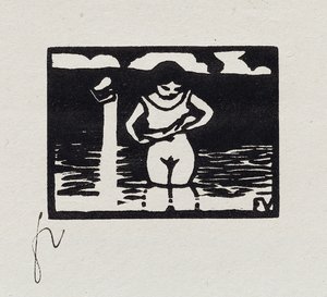 Ragazza che si toglie la camicia, VI da "Les Petites Baigneuses" da Felix Edouard Vallotton