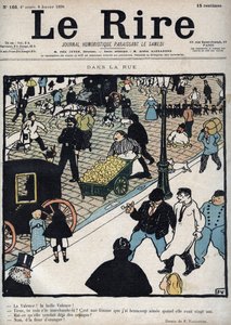 In strada - Copertina del giornale “Le Rire”, del 6 gennaio 1898 disegno di Felix Vallotton da Felix Edouard Vallotton