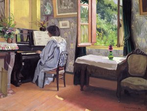 Signora al Pianoforte da Felix Edouard Vallotton