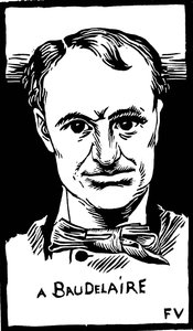 Ritratto di Charles Baudelaire (1821-1867) da Felix Edouard Vallotton
