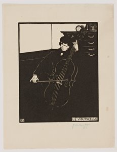 Il violoncello, dalla serie "Strumenti musicali", 1896-97 da Felix Edouard Vallotton