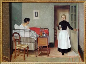 Il paziente malato da Felix Edouard Vallotton