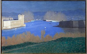Veduta del porto di Marsiglia Dipinto di Félix Vallotton (1865-1925) 1901 Collezione privata da Felix Edouard Vallotton