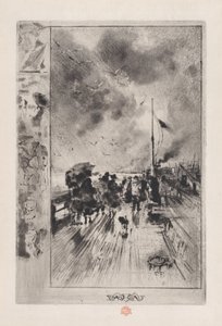 Un molo in Inghilterra da Felix Hilaire Buhot