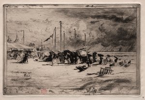 Una Burrasca a Trouville, 1874 da Felix Hilaire Buhot