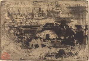 Chaumières inglesi, c. 1879 da Felix Hilaire Buhot