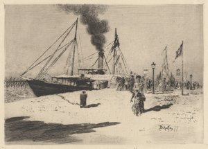Embarcadere à Trouville da Felix Hilaire Buhot
