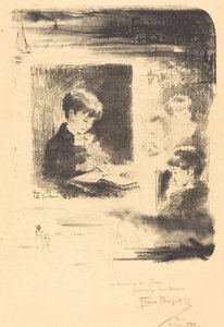 Enfant Dessinant, 1894 da Felix Hilaire Buhot